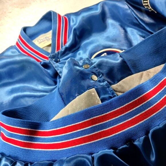 Chalkline Vintage NFL Satin Bomber Starter Jacket NY Giants Men's Large Blue.. - Picture 15 of 16